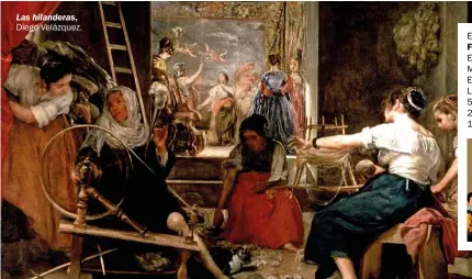  ?? ?? Las hilanderas, Diego Velázquez.