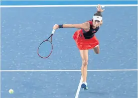  ??  ?? Wang Qiang in action against Garbine Muguruza during their semi-final match.