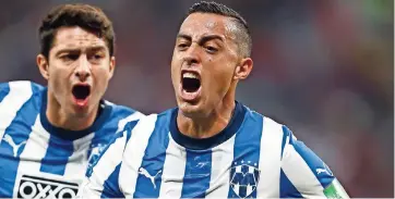  ??  ?? rogelio funes Mori del Monterrey celebra tras marcar al Liverpool en las semifinale­s del Mundial de Clubes en 2019