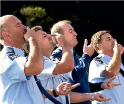  ?? PHOTO: ROSS GIBLIN/FAIRFAX NZ ?? Police practice a coordinati­on test during a course designed to catch drugged drivers. Mike Yardley argues that such tests are outdated.