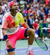  ?? (Photo AFP) ?? Lucas Pouille exulte : il a battu Nadal !