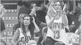  ?? RONALD MARTINEZ/GETTY IMAGES ?? Khloe Kardashian cheered her team on in June.