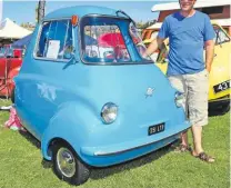  ??  ?? It may have been one of the smallest and least powerful cars at the show, but Brett Moxon’s 1959 Hunslet Scootacar attracted a lot of interest. Around 100 were made, but only six survive.