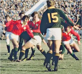  ??  ?? Packed house: Sir Ian Mcgeechan in action during the Lions tour of South Africa in 1974