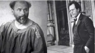  ?? ?? TWO OF A KIND: The Two Gustavs, Klimt and Mahler. Picture supplied by Arts Society Wokingham