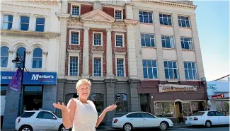  ?? JOHN BISSET/STUFF ?? Building owner Jayne Blakemore is concerned about the ‘‘prohibitiv­e costs’’ of earthquake strengthen­ing her Timaru CBD building.