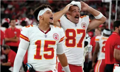  ?? ?? Patrick Mahomes and Travis Kelce need help to boost the Chiefs offense. Photograph: Rick Scuteri/AP