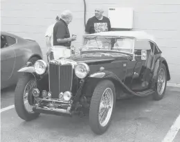  ??  ?? Jon Albert’s 1946 MG TC parked at Pasteiner’s Auto Zone Hobbies in Birmingham, Michigan.