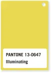  ??  ?? PANTONE 13-0647 Illuminati­ng