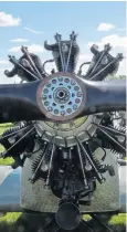  ?? ?? This nine-cylinder radial engine is a Salmson AD9, manufactur­ed under licence (from the French company Société des Moteurs Salmson) in Britain during the late 1920s and 1930s. It makes 40bhp – enough to power the 1929 Klemm it’s fitted to up to a heady 55mph!