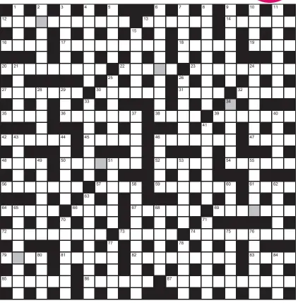  ??  ?? FOR A CHANCE TO WIN £750: Solve crossword to reveal the word reading down the shaded boxes. HOW TO ENTER: Call 0901 293 6231 and leave six-letter answer and details, or TEXT 65700 with the word XWORD, your answer and name. Texts and calls cost £1 plus standard network charges. One winner chosen from all correct entries received between 00.01 today (Saturday) and 23.59 tomorrow (Sunday). UK residents aged 18+, excl NI. Full terms apply, see Page 42. NEED A CLUE? Text HINT to 65700 for six answers, or call 0901 293 6235. Texts and calls cost £1 plus standard network charges. Today’s clues available from 00.01 Saturday to 23.30 on Sunday.