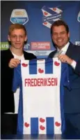  ?? FOTO: SC HEERENVEEN ?? Søren Frederikse­n er stolt over sin sønnen Emil, der er på ungdomskon­trakt i hollandske Heerenveen.