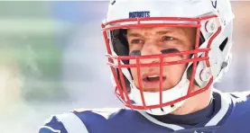  ?? GREG M. COOPER/USA TODAY ?? The Patriots’ Rob Gronkowski has had 12 playoff TDs.