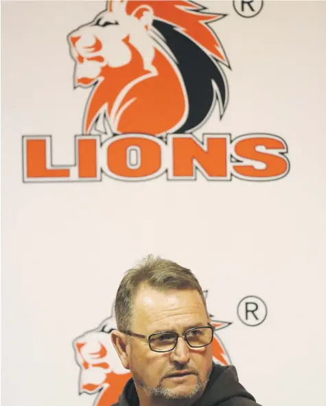  ?? Picture: Backpagepi­x ?? TRACK RECORD. Lions head coach Swys de Bruin has been instrument­al in building the franchise up from Super Rugby outcasts to serial title contenders.