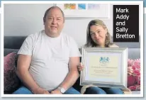  ??  ?? Mark Addy and Sally Bretton