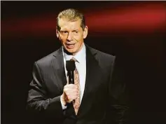  ?? Ethan Miller / TNS ?? Vince McMahon, who has retired as WWE’s CEO and chairman, agreed to make nearly $15 million in payments that were not recorded in WWE’s financial statements, according to a preliminar­y company review.