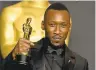  ?? JORDAN STRAUSS/INVISION VIA AP ?? Supporting actor: Mahershala Ali (born in Oakland, raised in Hayward) wins an Oscar for his role in “Moonlight.”