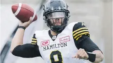  ?? THE CANADIAN PRESS ?? Jeremiah Masoli’s hot start has put all the talk about former NFLer Johnny Manziel on the back burner.