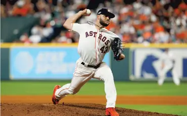  ?? BOBY LEVEY / GETTY ?? Lance McCullers is healthy and ready to go after missing last season following Tommy John surgery.