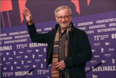  ?? JOEL C RYAN — INVISION/AP ?? Director Steven Spielberg is working on a limited series with Stanley Kubrick for HBO based on Napoleon. Here he attends a press conference at the Berlin Internatio­nal Film Festival, where he picked up a Lifetime Golden Bear.