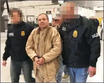  ?? PGR/PRENSA INTERNACIO­NAL/ZUMA PRESS ?? Joaquin “El Chapo” Guzman is extradited to the United States on Jan. 19, 2017, from a jail in Ciudad Juarez, Mexico, to Long Island MacArthur Airport in Islip, N.Y., to face charges.