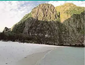  ?? AFP PIC ?? The beach on Maya Bay is closed to visitors on the southern Thai island of Koh Phi Phi.