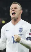  ??  ?? Wayne Rooney is England record scorer with 53 goals