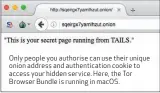  ??  ?? Only people you authorise can use their unique onion address and authentica­tion cookie to access your hidden service. Here, the Tor Browser Bundle is running in macOS.
