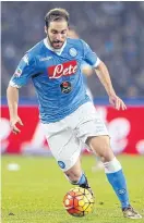  ??  ?? Napoli’s Gonzalo Higuain.