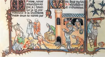  ?? Supplied ?? Killing fields: Medievalis­t illuminate­d manuscript­s created by the Benedictin­e sisters of Maredret in 1916 — including this one titled Scenes of Pillage — captured the horror and pointlessn­ess of war. /