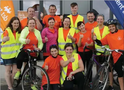  ??  ?? Permanent TSB staff from Gorey and Wexford who completed a 50km cycle fundraiser for the MRI Now campaign.