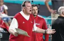  ?? WILFREDO LEE / ASSOCIATED PRESS ?? Coach Chuck Martin and Miami have won eight games in a season for the first time since winning the 2019 MAC championsh­ip and have earned at least five conference wins for the second time in three seasons.