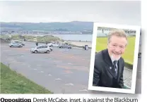  ??  ?? Opposition Derek McCabe, inset, is against the Blackburn Car park site in Ayr, above, being used for campervans