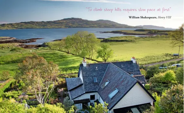  ??  ?? The far-reaching views from Lip na Cloiche take in Loch Tuath and the Isle of Ulva.