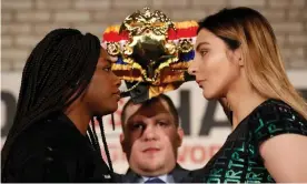  ??  ?? Claressa Shields, left, and Christina Hammer will meet on 13 April in Atlantic City. Photograph: Michael Owens/Getty Images