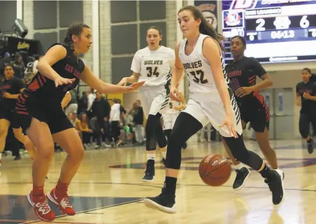  ?? Dennis Lee / MaxPreps ?? San Ramon ValleyDanv­ille junior Natalie Pasco is The Chronicle's Player of the Year after averaging 28.3 points this season.