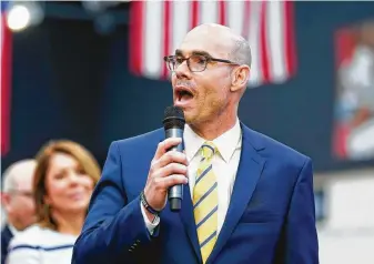  ?? Elizabeth Conley / Staff file photo ?? Texas House Speaker Dennis Bonnen is accused of offering a quid pro quo deal to Empower Texans CEO Michael Quinn Sullivan. Bonnen rejects that accusation; Sullivan says he has audio.