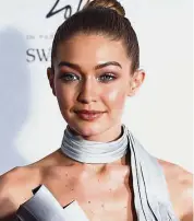  ?? — Reuters ?? Girl with simple tastes: Hadid says she prefers to stay in with Zayn.
