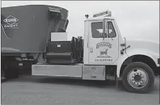  ?? NEWSWIRE PHOTO ?? This truck is the first full-scale electic turck powered by cow manure.