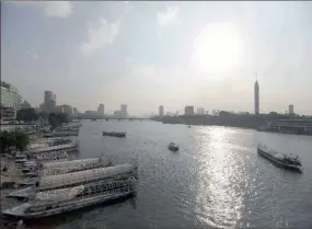  ?? Picture: REUTERS ?? MODERN: Boats cruise along the river in Cairo.