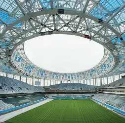  ??  ?? All’avanguardi­a La Volgograd Arena, costruita per questi Mondiali di Russia, è stata realizzata anche grazie ad un’azienda veronese, la Isopan, parte del gruppo dell’acciaio Manni