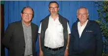  ??  ?? De G à D: Alain Marin, Alexandre Collignon et Jean-Claude Le Maire