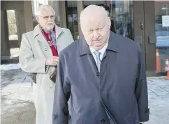  ?? WAYNE CUDDINGTON / POSTMEDIA NEWS ?? Sen. Mike Duffy leaves an Ottawa courthouse on Monday.