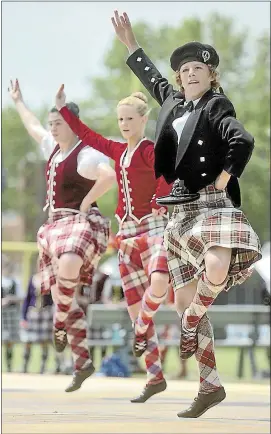  ?? MORNING SUN FILE PHOTO ?? Dancers at the Alma Highland Festival and Games, which will return this year on the grounds of Alma College.