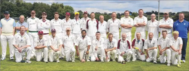  ?? Picture: Paul Amos FM3365081 ?? Teams pose before the Rob Wilson Memorial Cup competitio­n, staged at Mersham