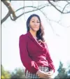  ?? SARAH REINGEWIRT­Z STAFF PHOTOGRAPH­ER ?? Loyola Marymount University professor Nadia Kim says she was nearly run over while in a crosswalk near Fox Hills Park in Culver City by a male motorist who mocked her for being Asian.