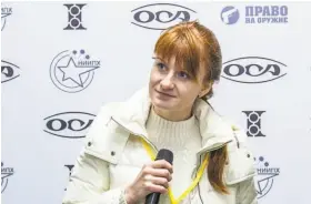  ?? AFP / Getty Images 2013 ?? Prosecutor­s accused Maria Butina, a gun-rights activist from Russian, of running a secret campaign to influence powerful American conservati­ves.