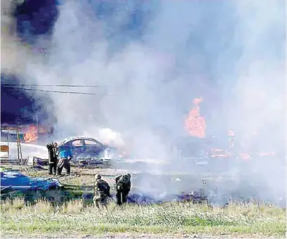  ??  ?? PANORAMA. Así se veía la zona urbana de Río Bravo, donde ayer estalló una pipa que transporta­ba combustibl­e robado.