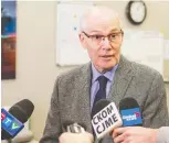  ?? MATT SMITH ?? Provincial coroner Clive Weighill wrote the new mass fatality plan released Jan. 12 that outlines roles and responsibi­lities for various agencies responding to such an emergency incident.