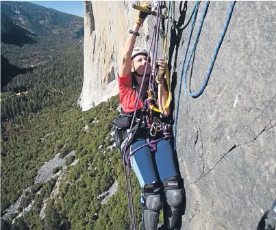  ??  ?? Karen climbing El Capitan mountain in Yosemite National Park.